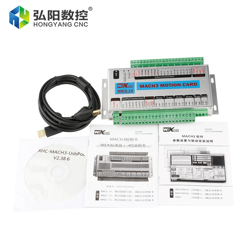 XHC Mach3 USB Breakout Board 3 4 6-Axis Motion Control Card Frequency 2000KHZ Controller For CNC Router/Cutting Machine on - Управляющая плата XHC Mach3 USB Breakout Board 3 4 6-Axis с частотой 2000 кГц для управления станком с ЧПУ / режущей машиной.