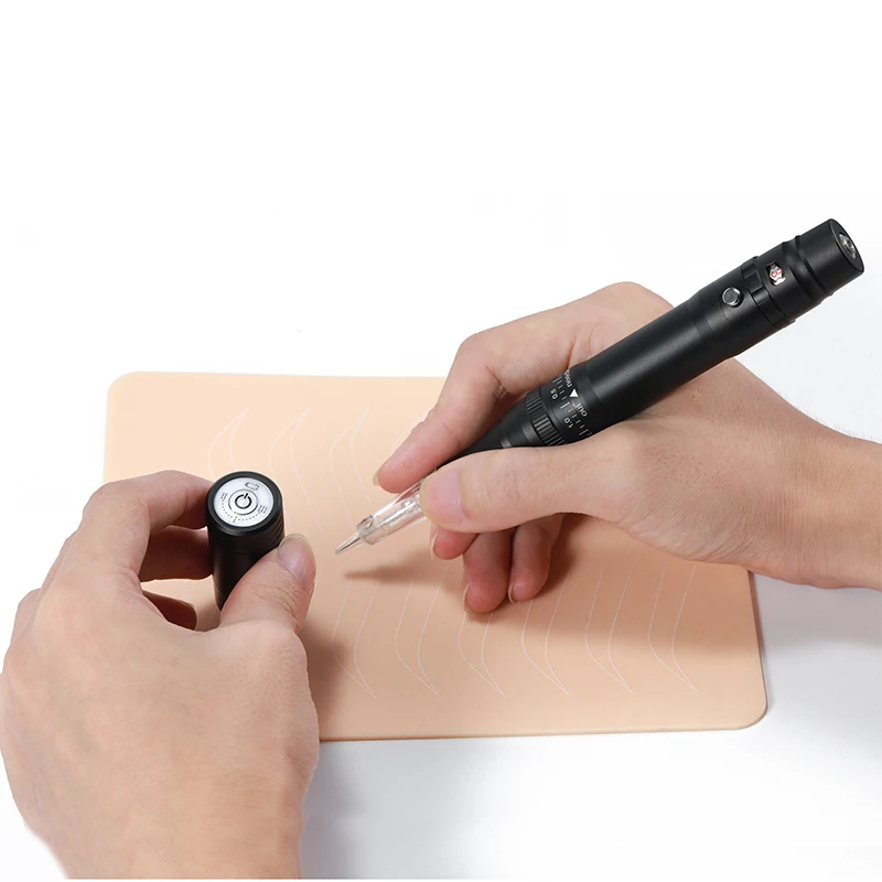 Wireless Permanent Makeup Machine PMU for Eyebrows Miroblading Pigment Eyeliner Lip Tattoo Pen Gun MTS Kit With Cartridge Needle