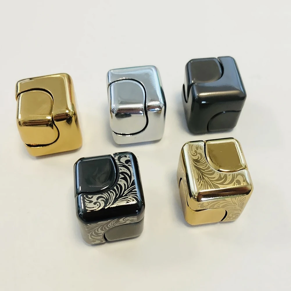

New Antistress Toy Kids Adult Square Decompression Toy Spinning Top Dice Cube Fingertip Toys for Children Gifts Draaiende top