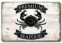 metal signs premium seafood signs metal for crafts 8 x 12