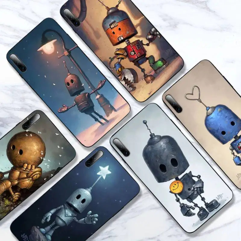 

illustrator MD Matt Dixon Robot Phone Case For Huawei P9 P10 P20 P30 P40 MART Pro Lite TPU Cover