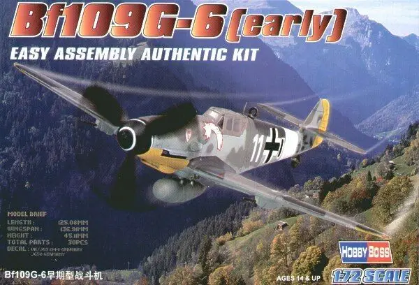

US Stock 1/72 Trumpeter 80225 German BF109-G-6 Early Fighter Bomber Plane Model TH06172-SMT4
