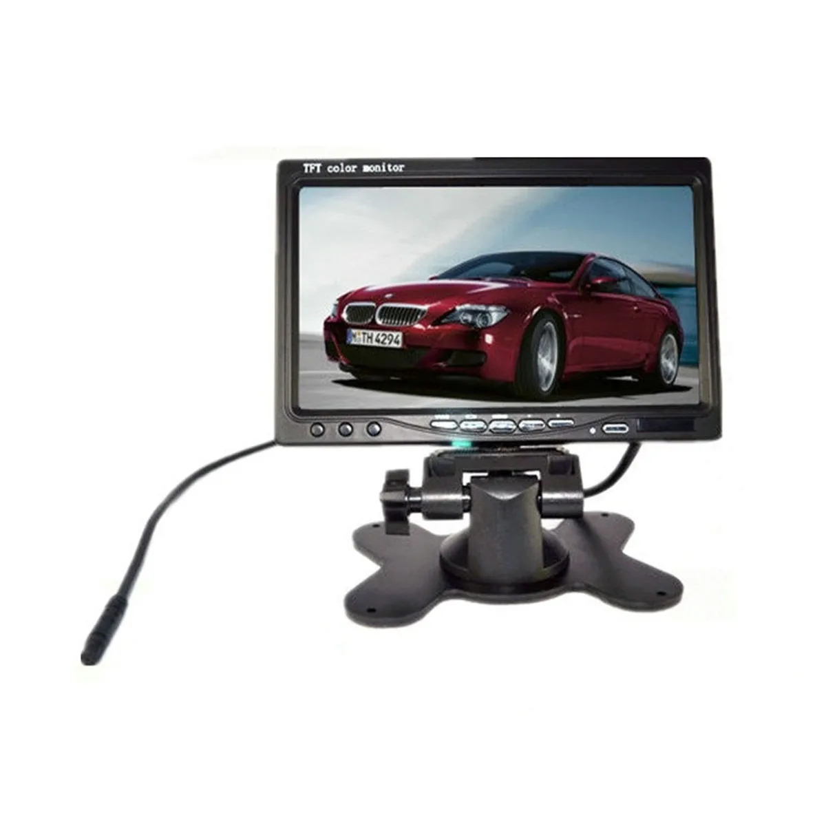 7 &quotTFT LCD цветной 2 видео вход заднего вида автомобиля 12V подголовник монитор