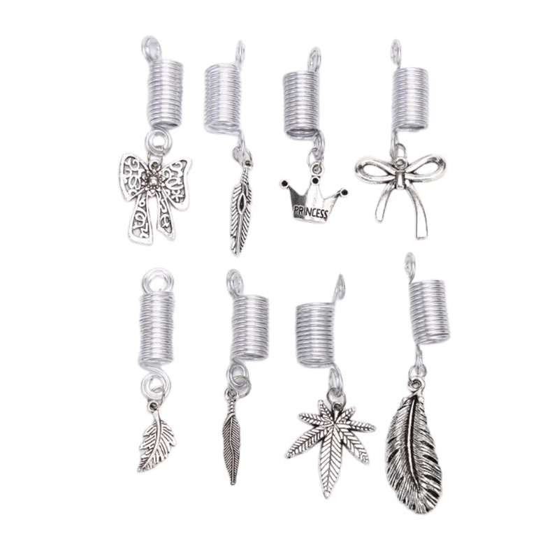 5 шт. металлические кольца для волос в африканском стиле бусины манжеты подвески