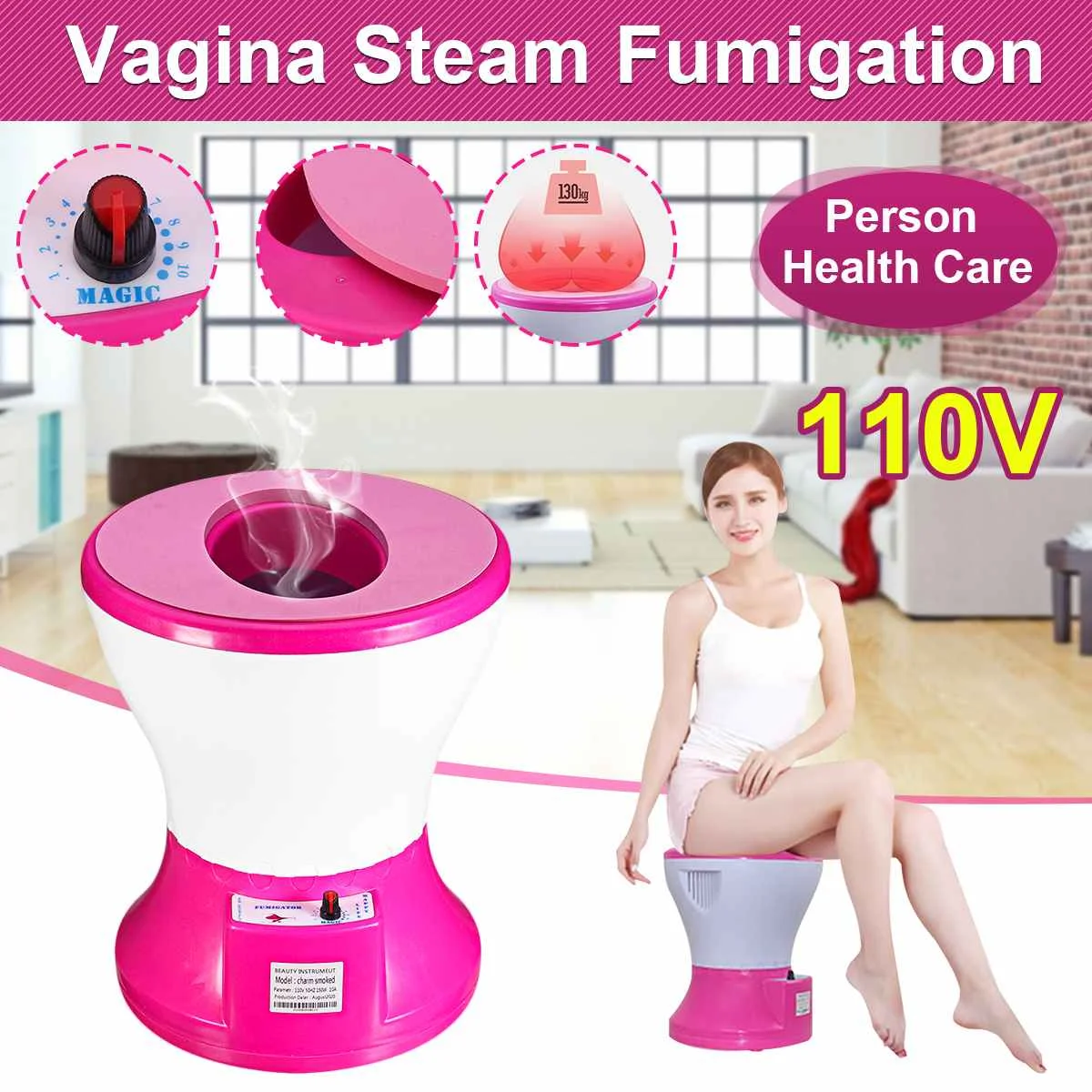 

Steam Seat Sitting Fumigation Massage for Women Vaginal Yoni Health Instrument Gynecological Reproductive Womb Warm Seat