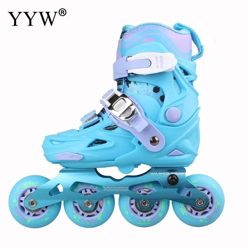 Kids Roller Skates Adjustable Skate Children 4 Wheels Skating Sneakers Rollers For Boys Girls Size 24-39 Beginner Casual Patines