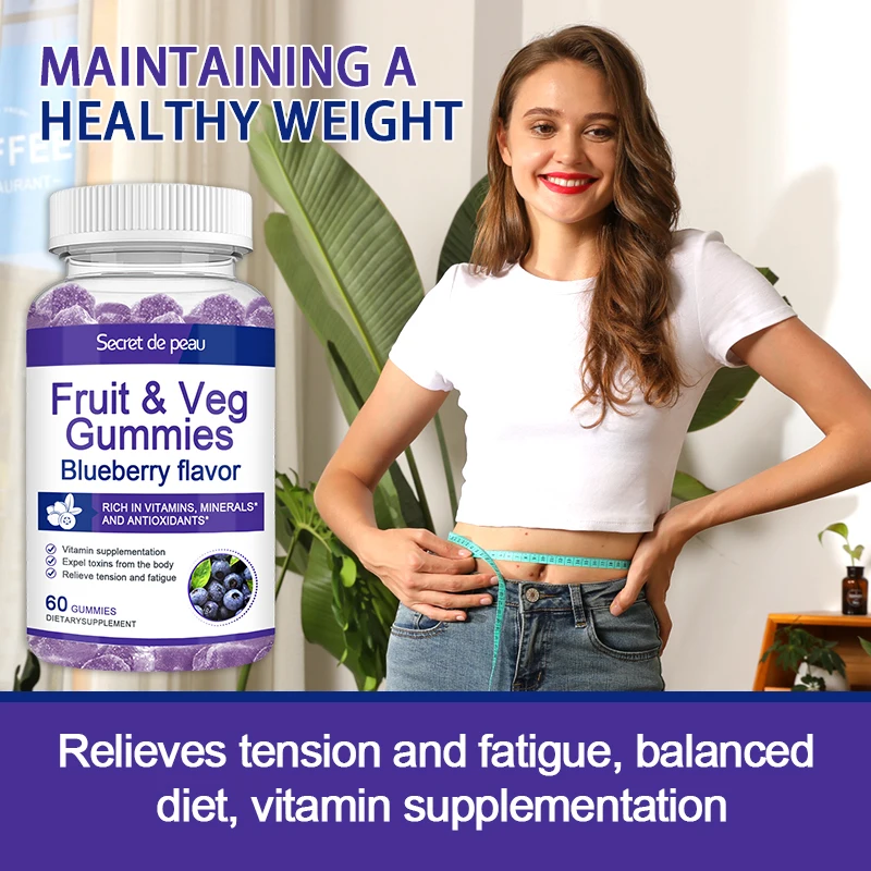 SDP 60pcs Blueberry Flavor Relieve Eye Fatigue Multivitamin Antioxidant Adjuvant Promote Immunity System Health Daily Product |