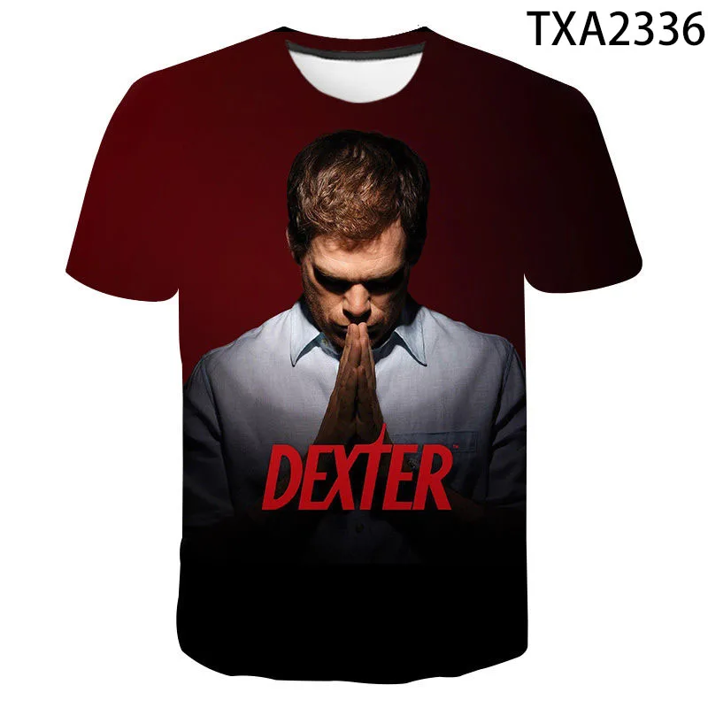 Новинка 2020 модная летняя футболка с Декстером для мужчин женщин детей футболки 3D