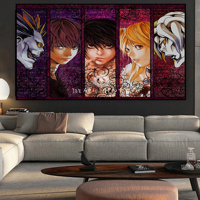 Современные комиксы Классический Аниме Death Note масляная Картина на холсте постеры