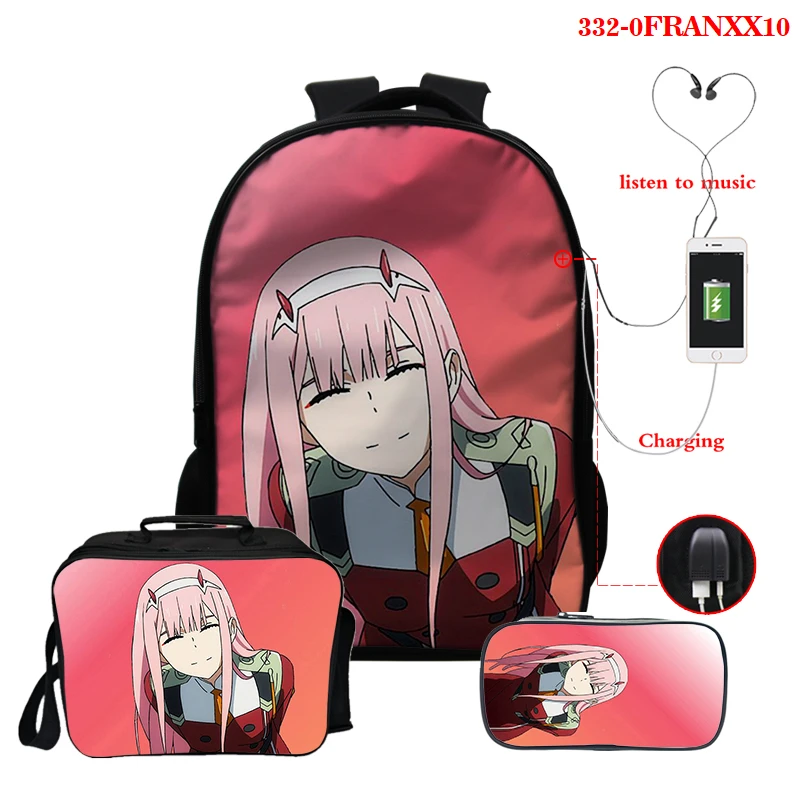 2021 рюкзаки с аниме Kawaii DARLING In The FRANXX для мужчин и женщин школьные ранцы дорожные