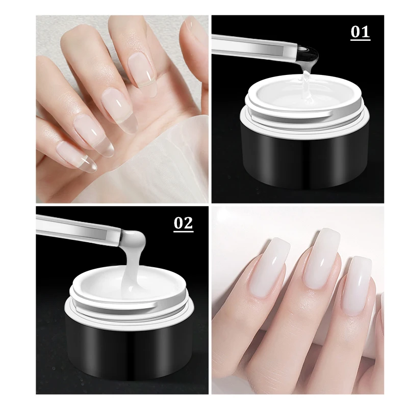 KOUMAZI 15ml Наращивание ногтей Гель Белый Прозрачный Французский Nail Art DIY Твердый гель