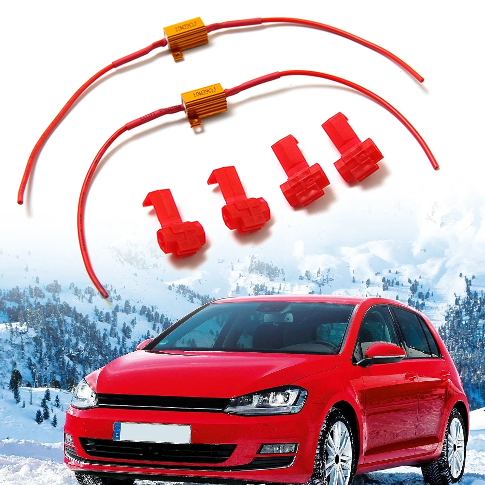 

2Pcs Signal Fog Lamp Reverse Light Daytime Running Anti-Flicker Waterproof 10W Load Resistor Decoders for Reverse Light