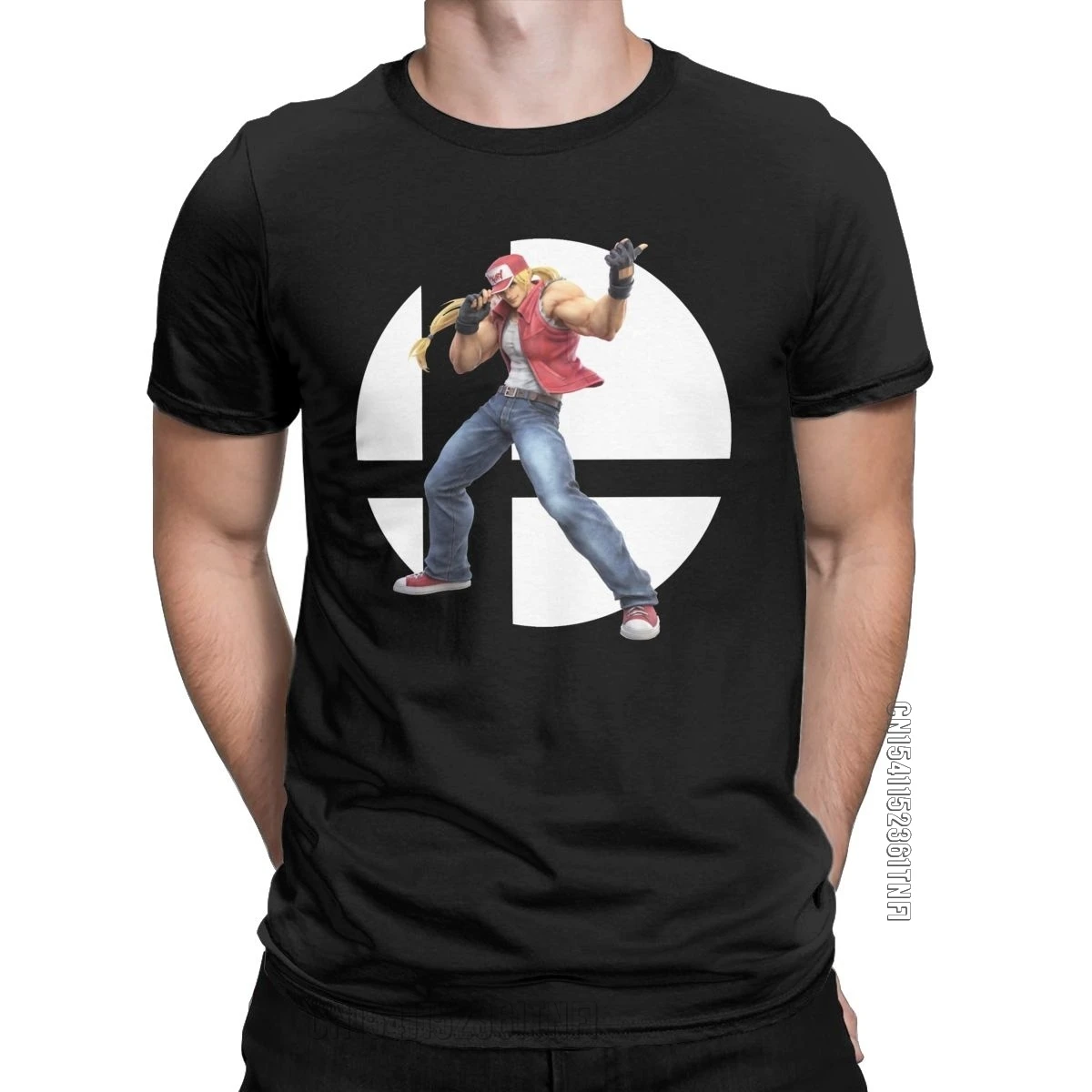 King Of Fighters Terry Bogard Smash Bros T-Shirts For Men 100% Cotton Tee Shirt Crew Neck Classic T Shirts Printed Tops