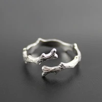 retro fashion punk branch shape couple ring silver ring men and women confession valentines day gift