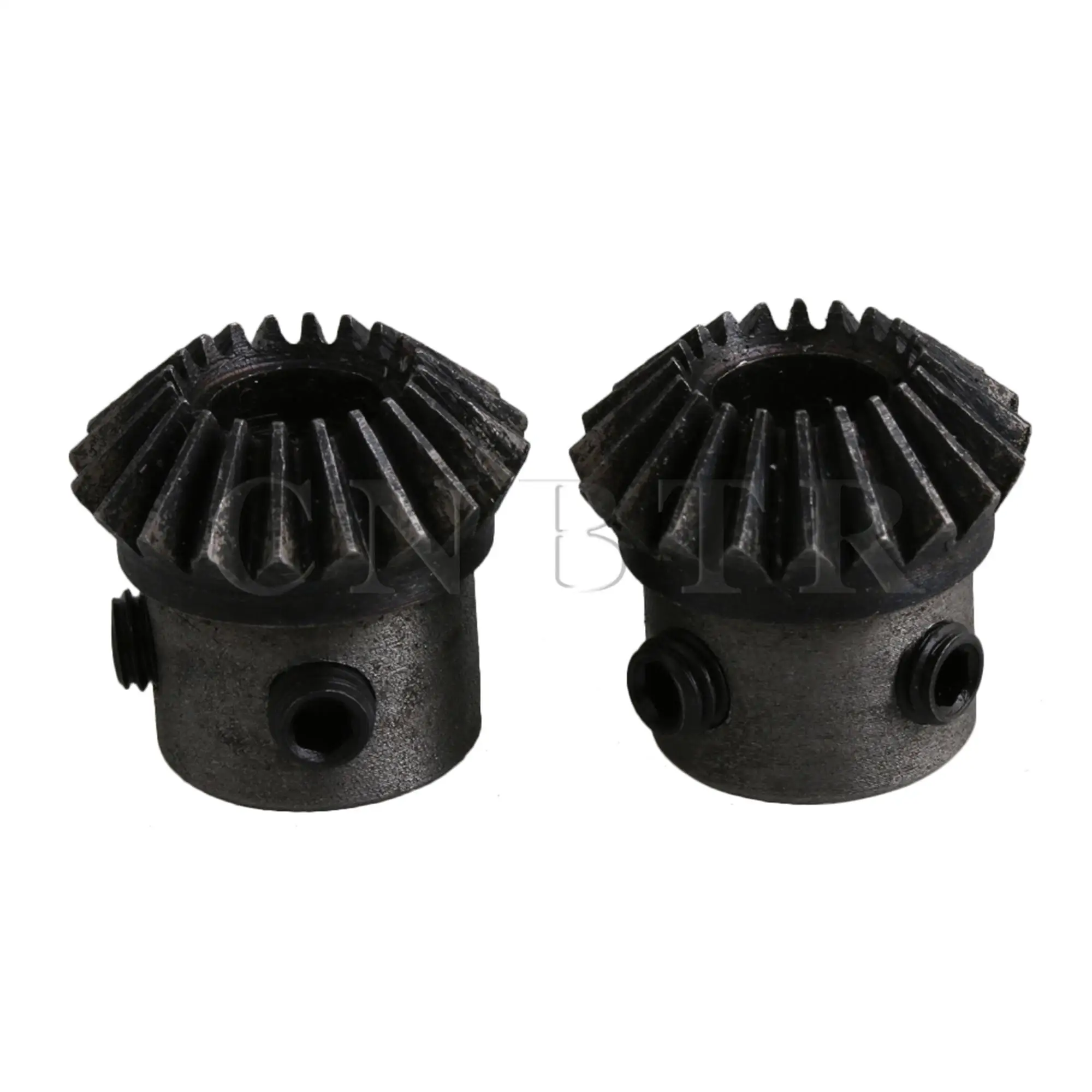 CNBTR 2xModule 1 серебряное 8 мм отверстие 20T Коническое колесо шестерни со стальными