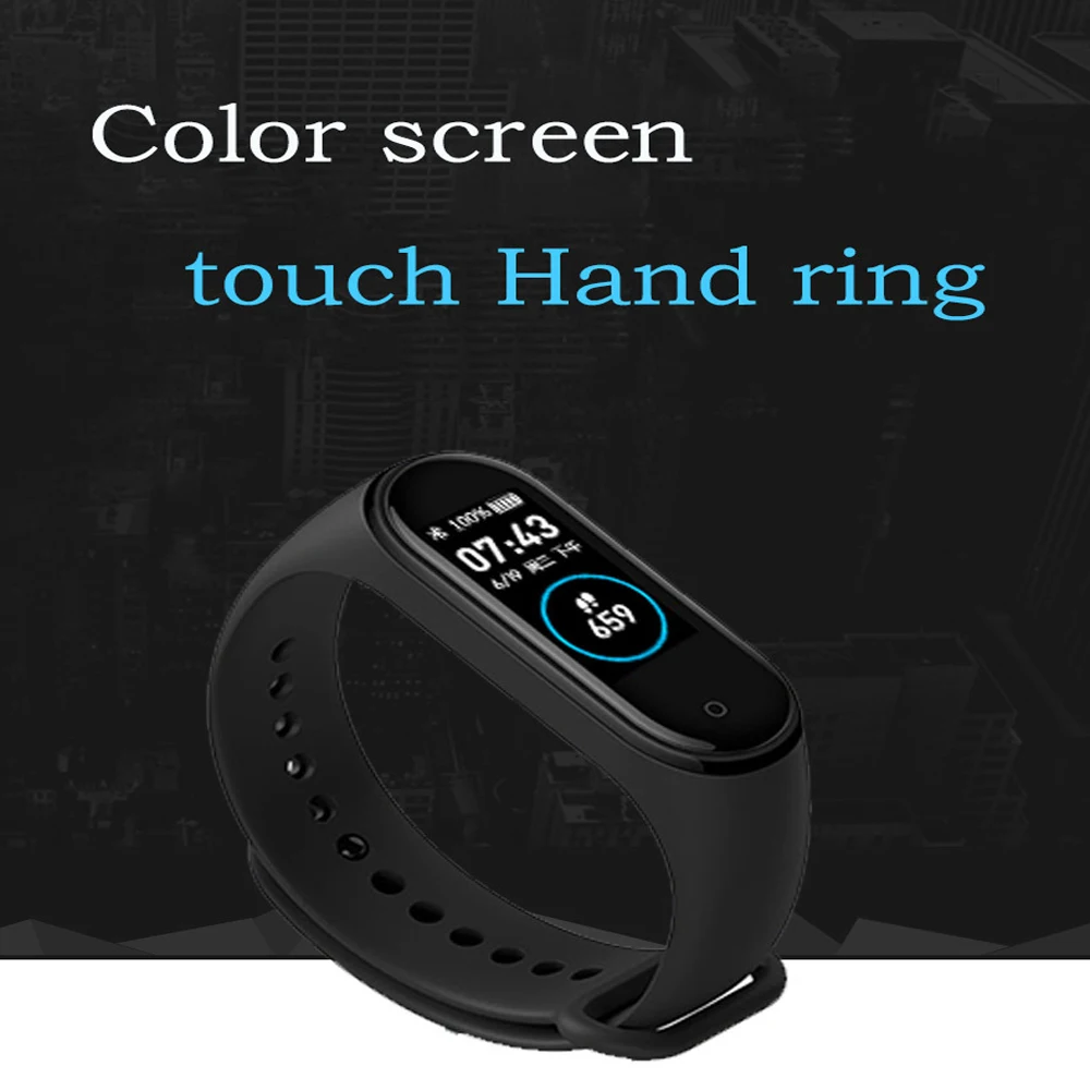 2020 спортивные водонепроницаемые мужские часы Smart life Band 4 с пульсометром шагомером
