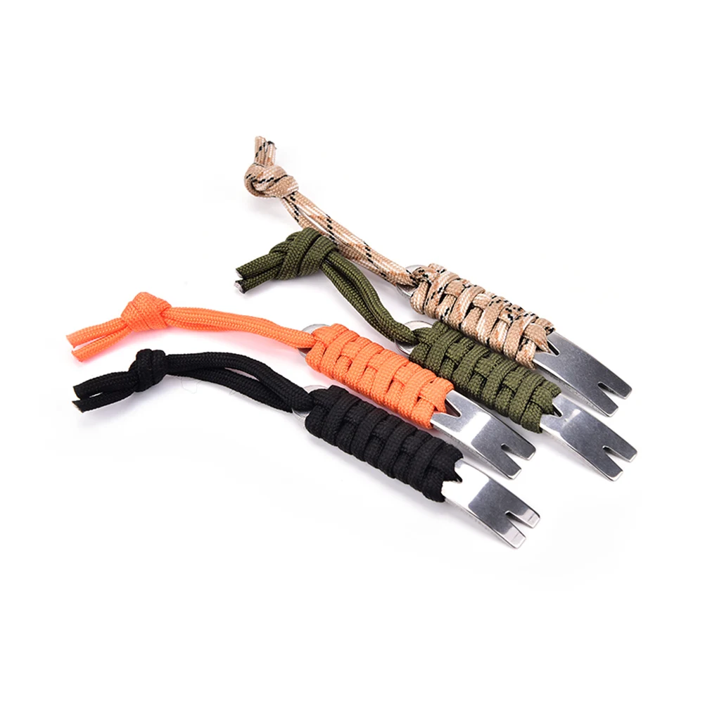 1 x Паракорд Кривошип скребок EDC Мини Карманный лом Pry бар брелок мульти инструмент