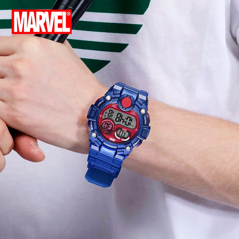 Бренд disney MARVEL мужские наручные часы цифровые 100 м Водонепроницаемые