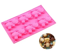 pure silicone soap mold6 even minnie silicone mold bear cute 3d silicone moon cake mold kitchen baking tools diy
