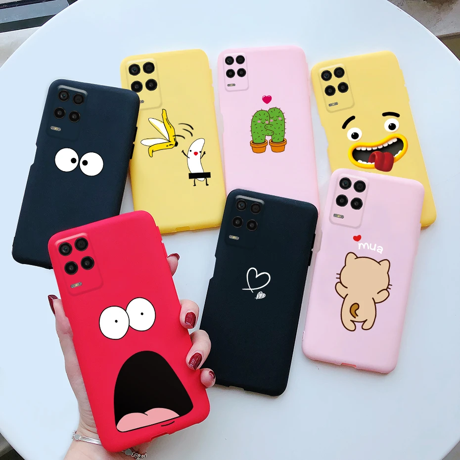for realme narzo 30 5g case cover rmx3242 soft silicone cute painted back funda phone capa for oppo realme narzo30 5g case 6 5 free global shipping