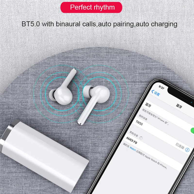 TW50 Bluetooth наушники HIFI стерео Бас шумоподавление Гарнитура двойной микрофон с