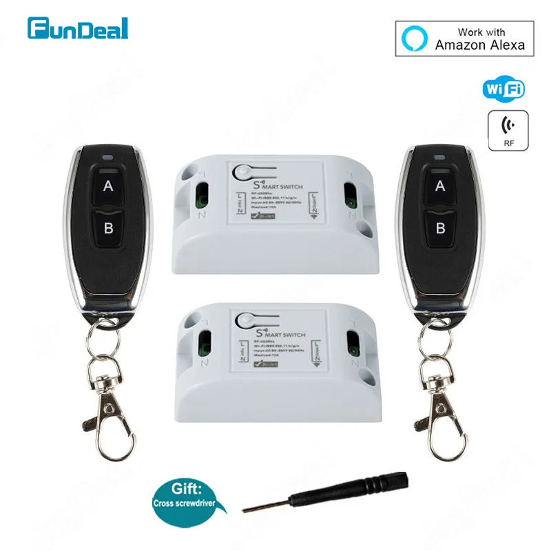 Беспроводной Wifi умный переключатель универсальный 433 МГц RF модуль автоматизации
