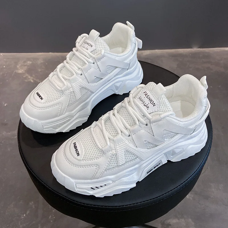 

Daddy Shoes Women's Tide 2020 Autumn New Net Shoes Breathable Mesh Casual Sports Shoes Outdoor Running Shoes Platform Shoes