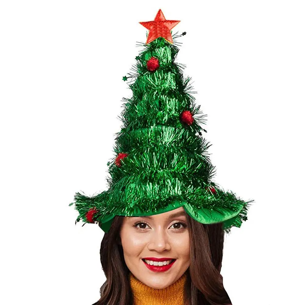 Рождественская шапка блестящая мишура для рождественской елки взрослых детей