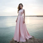 Розовое матовое атласное пляжное свадебное платье без рукавов, с высоким воротником, с вышивкой бисером, простое стильное свадебное платье, свадебное платье