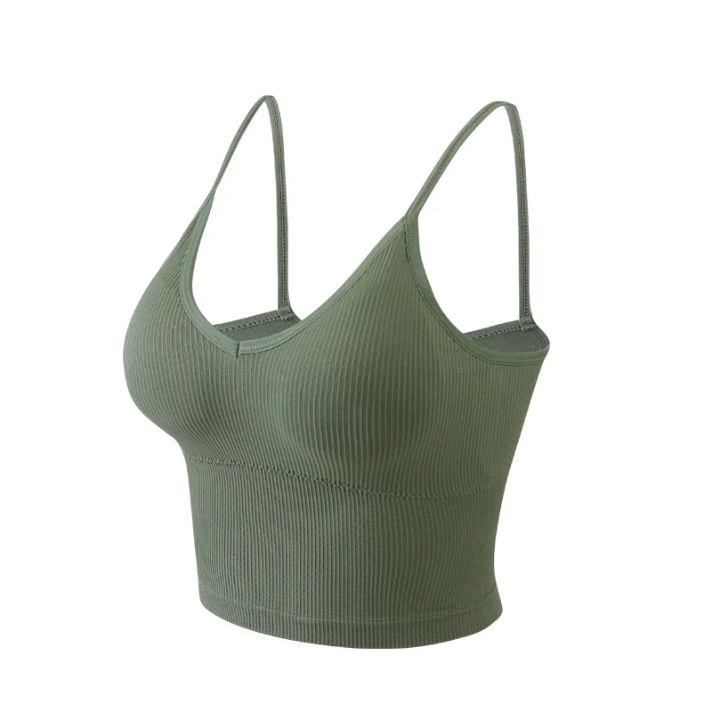 Бюстгальтер женский бесшовный укороченный Летнее спортивное нижнее белье |