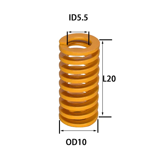 OD10mm x L20mm Нагретые пружины для кровати светильник сжатие нагрузки пружина DIY Экструзионная пружина для 3d принтера CR-10 10S S4 Ender 3 MK8 - Цвет: OD10mm x L20mm