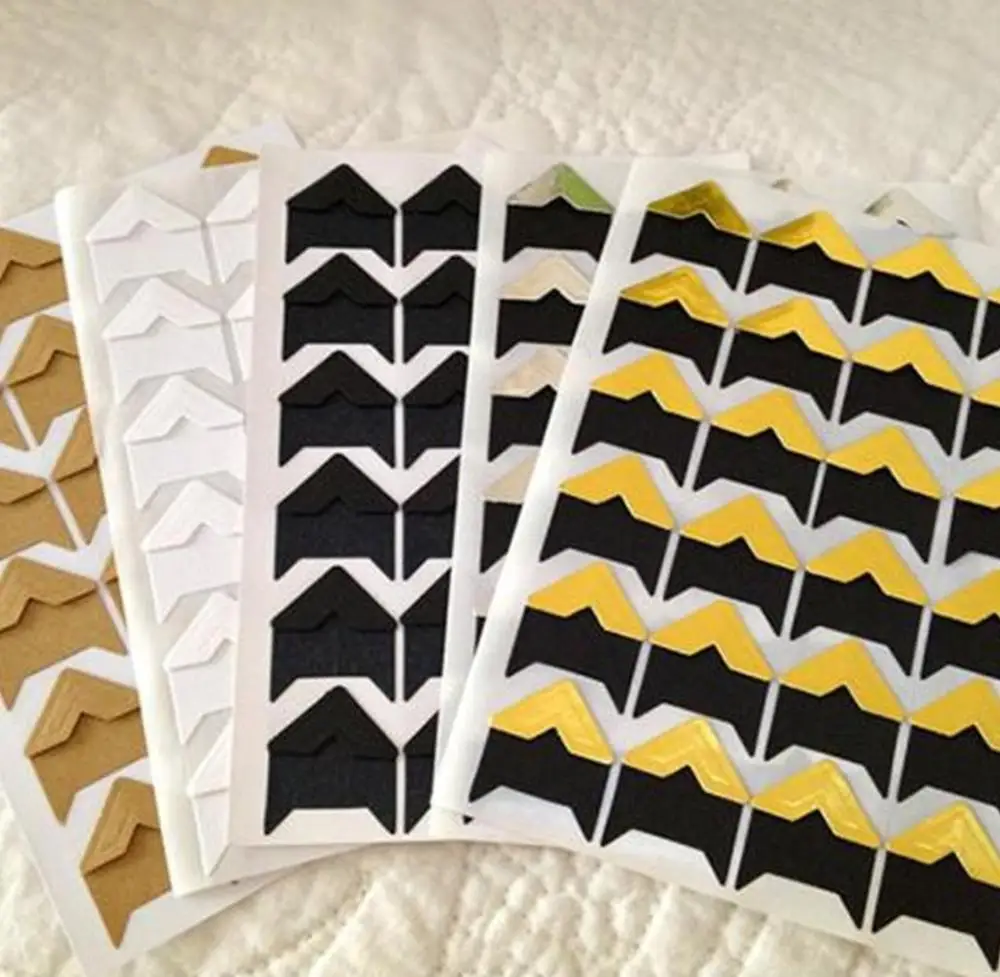 1 издание сделай сам винтажные уголки наклейки из крафт бумаги украшение для