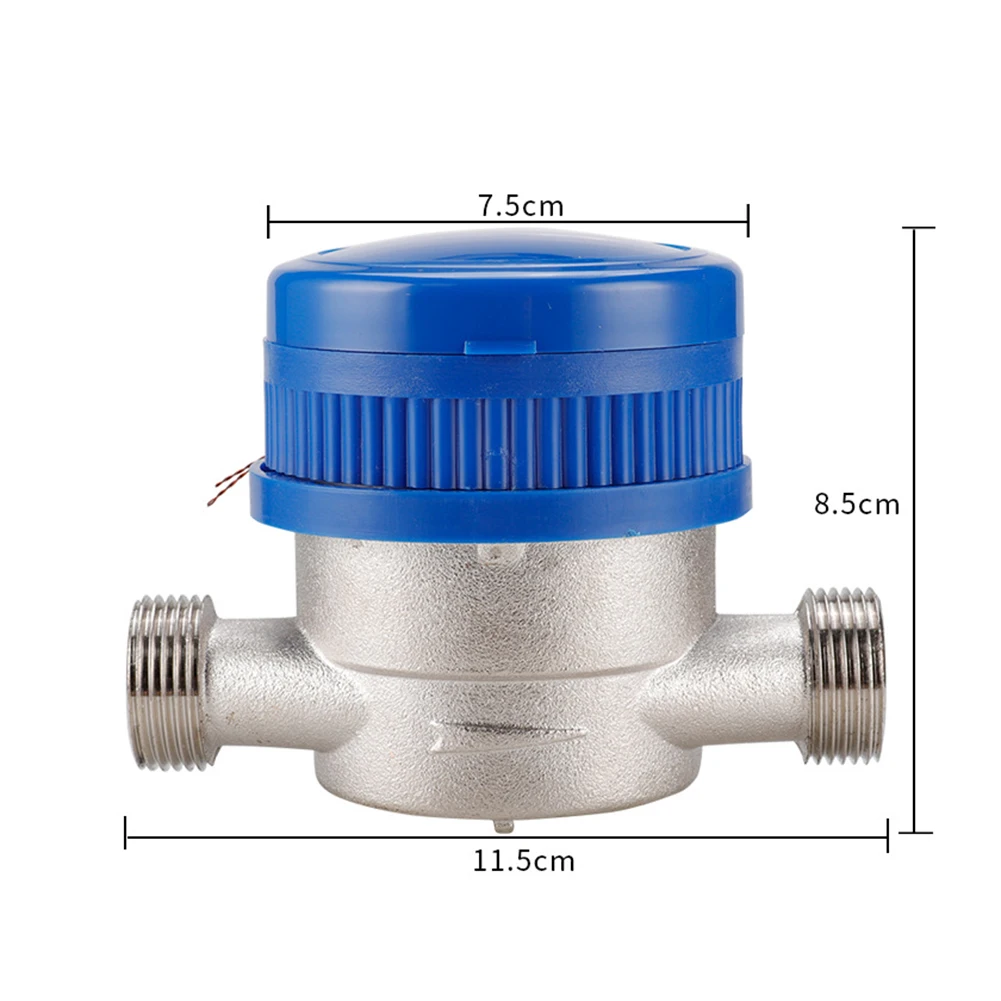 

Cold Water Meter Garden Home Using with Free Fittings 360 Adjustable Mechanical Rotary Pointer Counter Water Measuring Meter