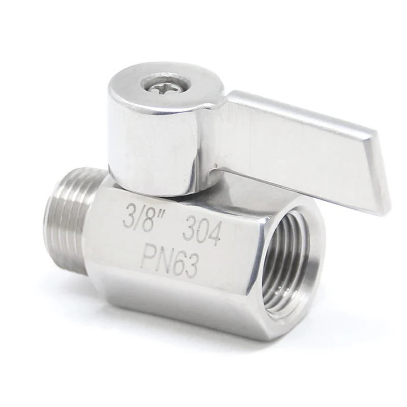 Шаровой мини-клапан из нержавеющей стали BSP NPT для мужчин и женщин воздушные