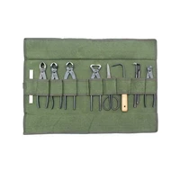 newest army green bonsai storage package roll bag garden repair tool pliers scissors canvas tools storage bags