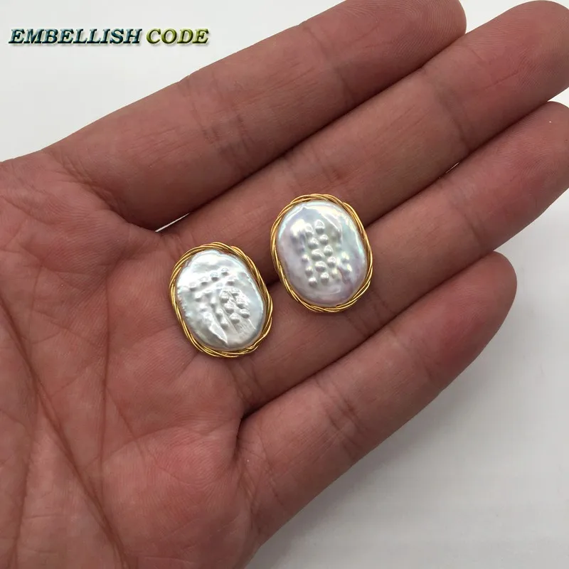 Серьги-гвоздики ручной работы ювелирные изделия в новом дизайне элегантное