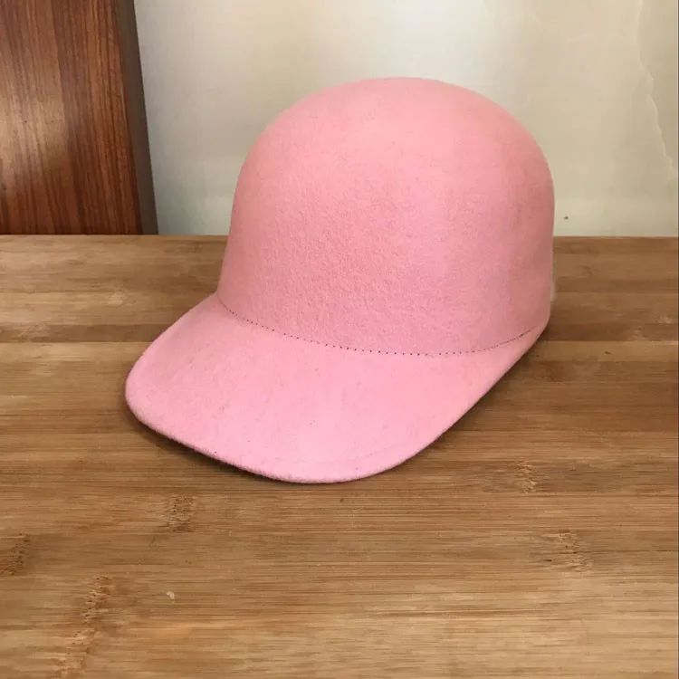 Шерстяная шапка для конного спорта розовая Кепка оранжевая бейсболка модная