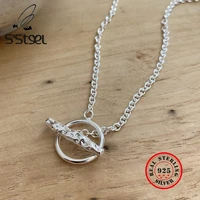 ssteel necklaces sterling silver 925 for women geometric hip hop personalized pendants necklace bizuteria srebrna 925 jewellery