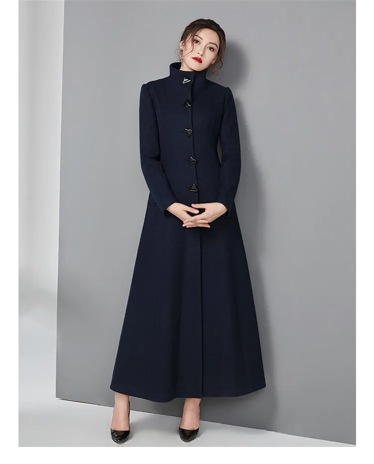 Casaco Feminino,, женское, плюс размер, осень, зима, Cassic, простое, шерстяное, макси, длинное пальто, женский халат, верхняя одежда, Manteau Femme