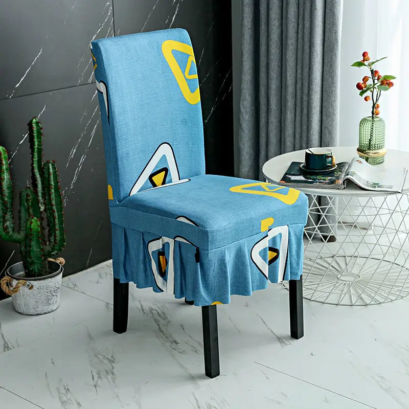 

Nordic Chair Cover Family Hotel Simple Conjoined Elastic General Dining Chair Package Table Chair Cover Chair Cushion Simple