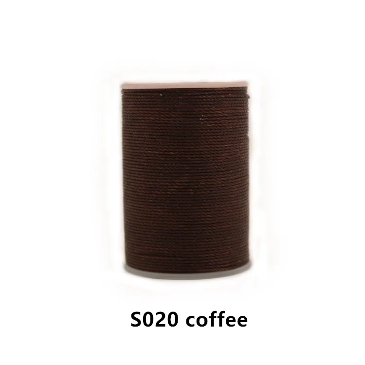 S020 dark coffee Распродажа DIY диаметр 0,55 мм кожаная круглая Вощеная швейная нить ручная прошитая полиэфирная круглая Вощеная цветная нить 40 цветов - Цвет: S020 dark coffee