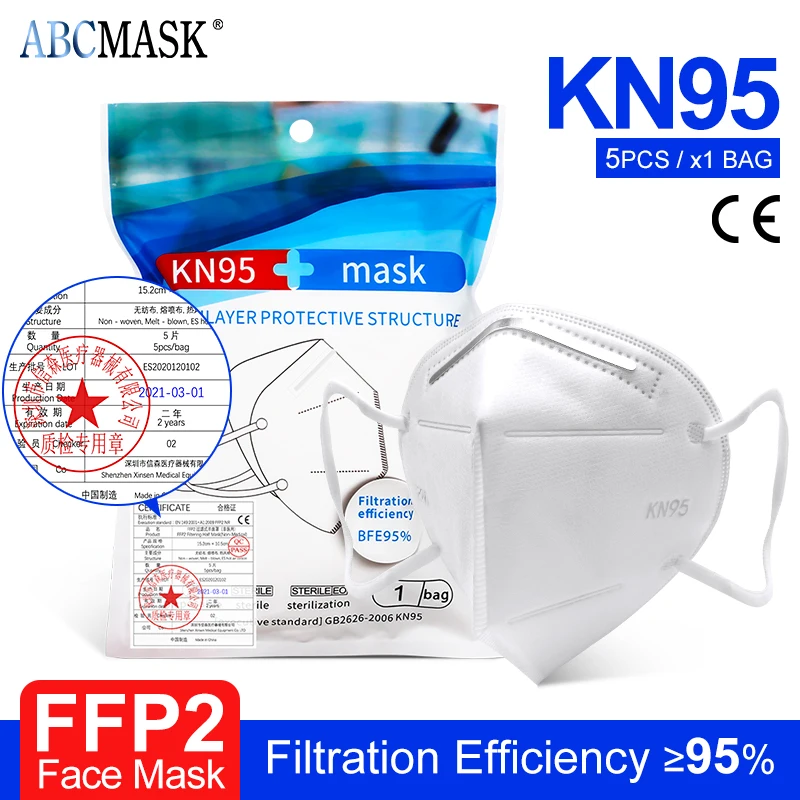 

250PCS face mask FFP2 facial masks KN95 filter mask protect CE dust FFP2mask mouth mask mascarillas masque tapabocas kn95MASKS