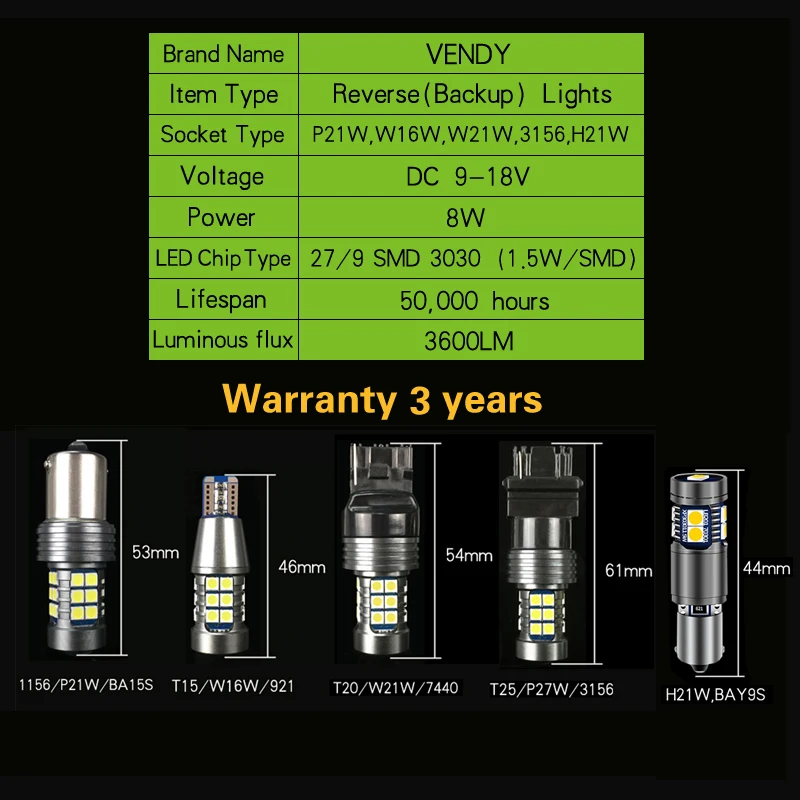 1 шт. W16W T15 BA15S P21W H21W BAY9S Canbus светодиодный Фары заднего хода лампы для Volvo S60L XC90 C70 V40 V50 V60 XC60 S40 S60 S80 XC70 V70