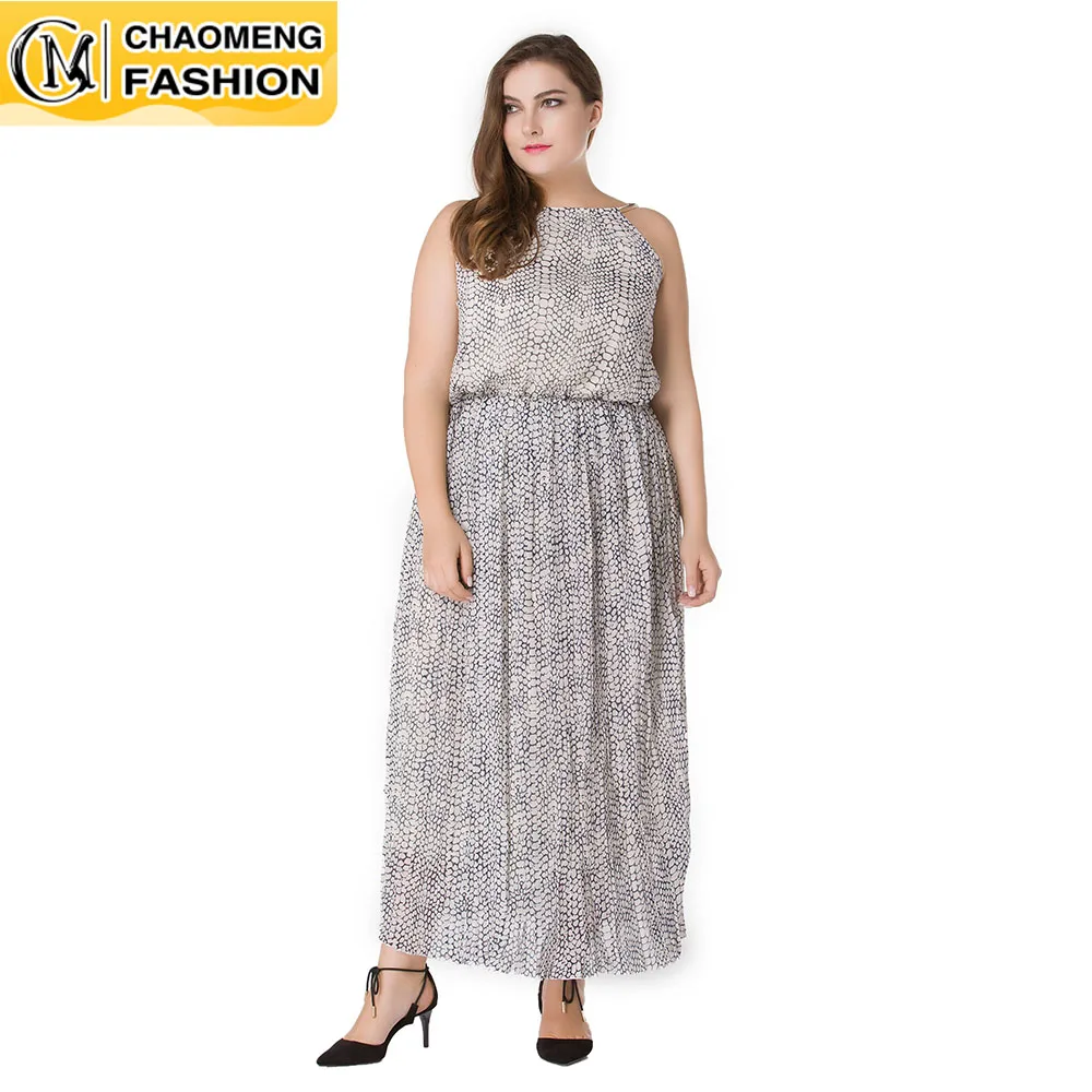 

Elegant Fashion Chiffon Printing Vestido De Mujer Plus Size Summer Bohemian Clothing America Europe Africa Women Beach Dress