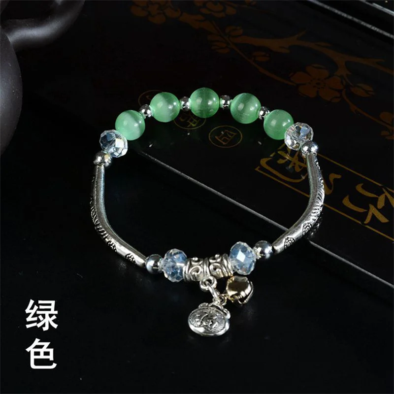 Браслеты в богемном стиле с имитацией сердолика кораллового кристалла бусины