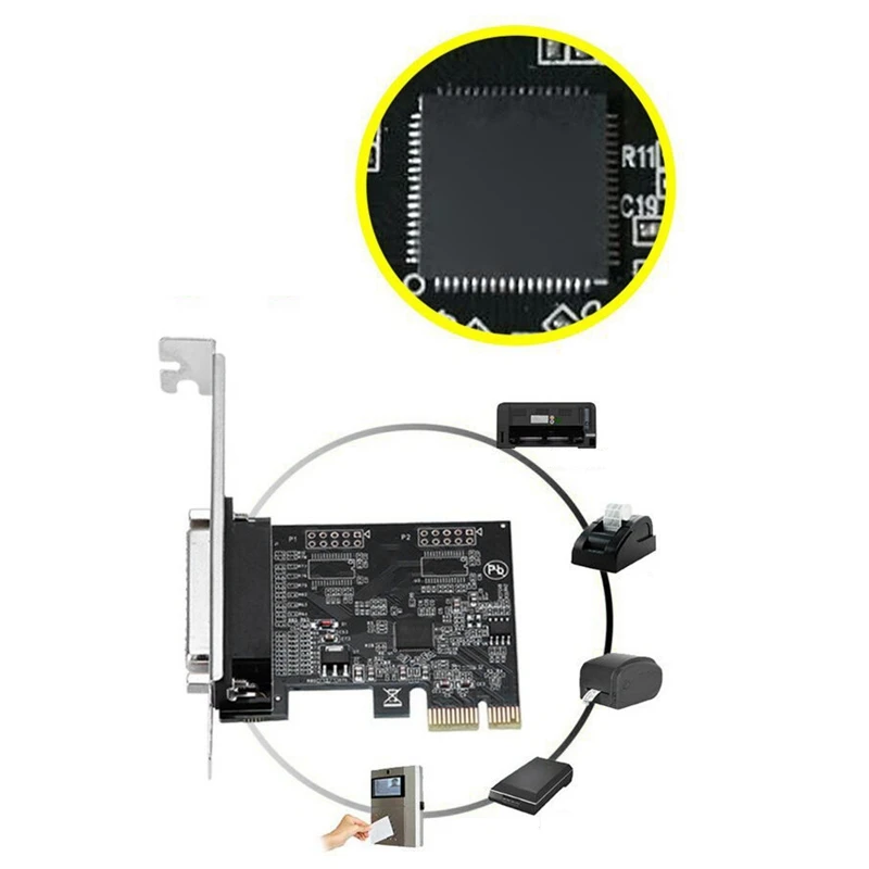 PCIE Parallel Port Card AX99100 DB-25 Pin Printer Expansion LPT Adapter | Автомобили и мотоциклы
