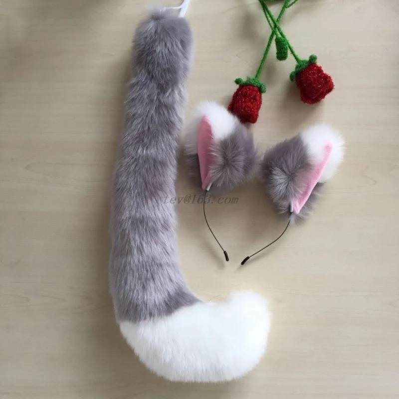 Бандана для волос с кошачьими и волчьими ушками аксессуар в японском стиле