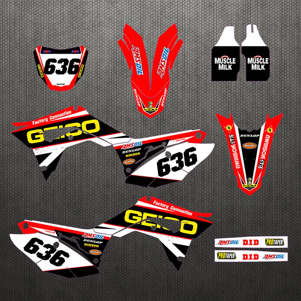 Индивидуальные графические фоны наклейки наборы наклеек для Honda CRF 450 CRF450R 2017 2018-2020