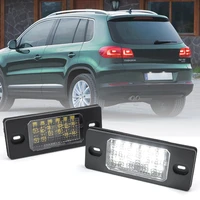 1 pair canbus error free white 18smd led number license plate lights for vw touareg tiguan golf 5 passat touring porsche cayenne