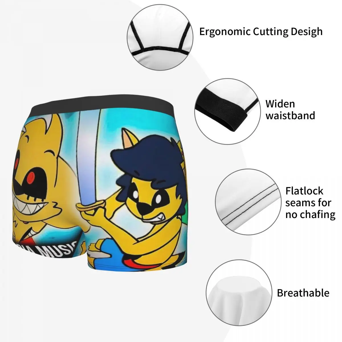 Mikecrack Underpants Breathbale Panties Male Underwear Print Shorts Boxer Briefs | Мужская одежда